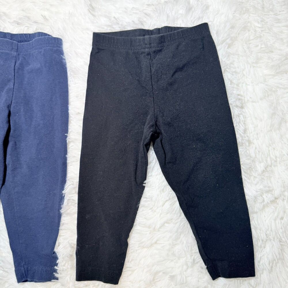 Neutral Leggings Set 12M Navy Black Basic Everyday Baby Toddler Pants Carter’s - Picture 4 of 7